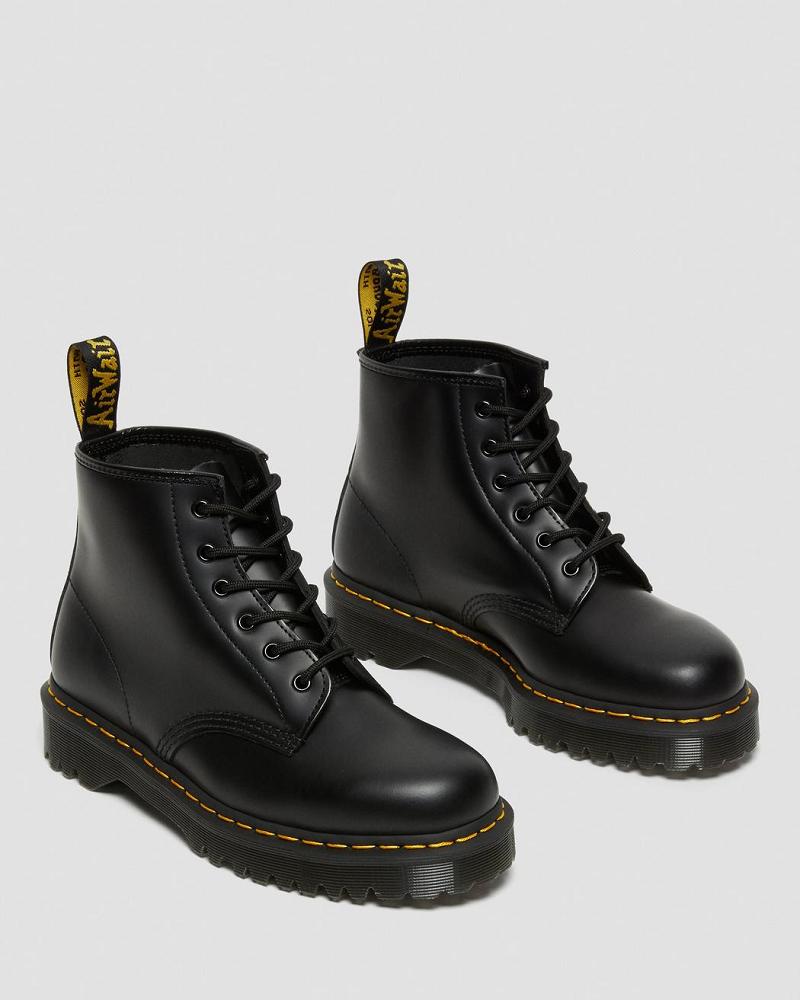 Botines Dr Martens 101 Bex Smooth Cuero Hombre Negros | MX 393PJJ